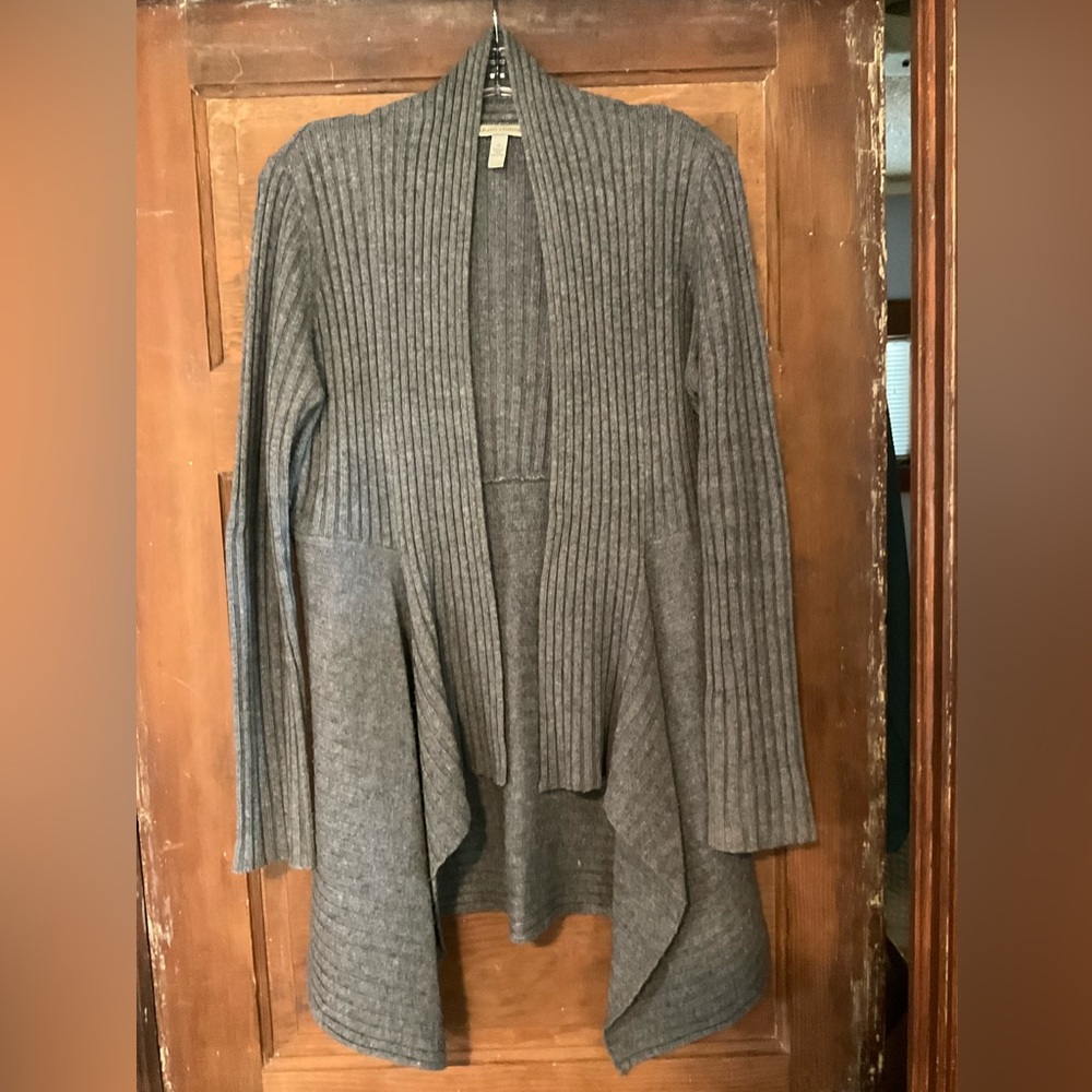 Autumn Cashmere Rib Drape Waterfall Cardigan Size M